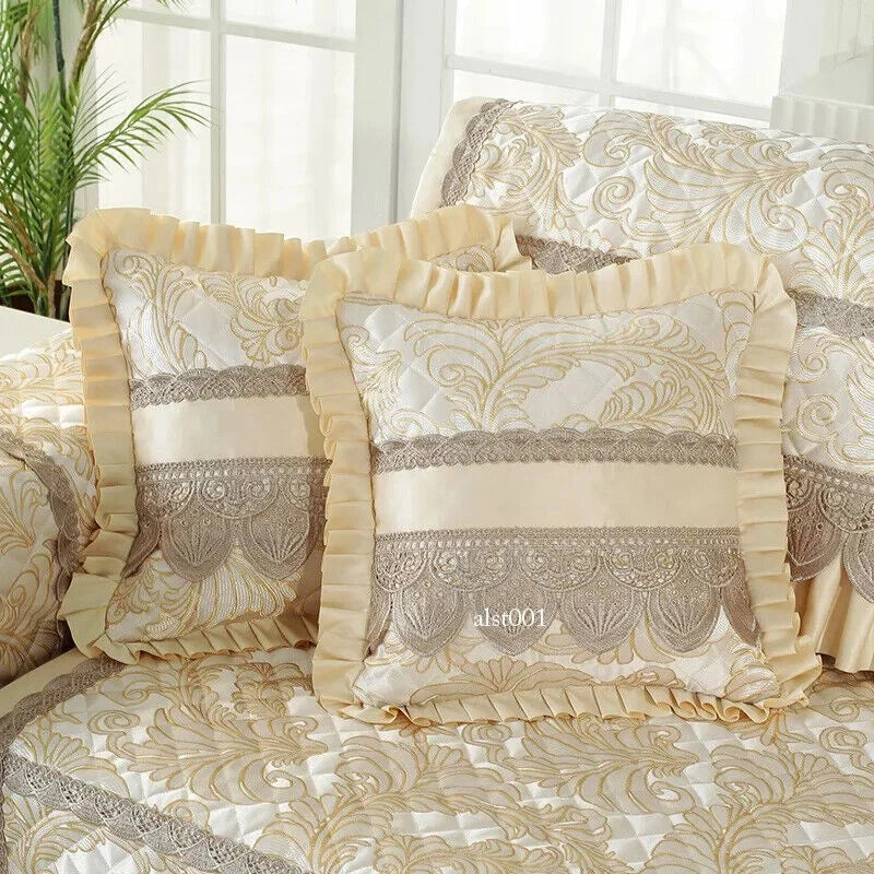 Classical Lace Couch Covers Jacquard Quilted Seat Cushion Universal Skirt Towel