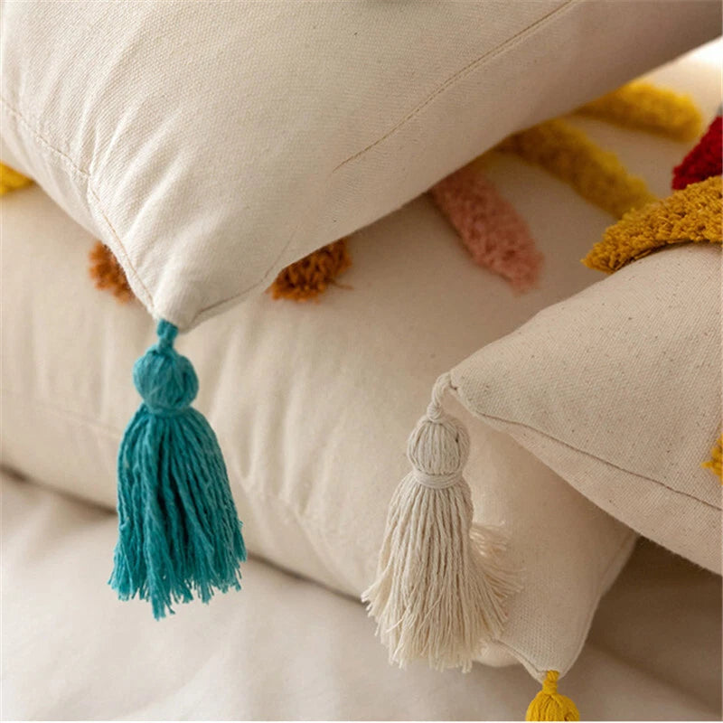 18"x 18" Cotton Canvas Throw Pillow Covers Sofa Cushion Cover Decorative For Kid