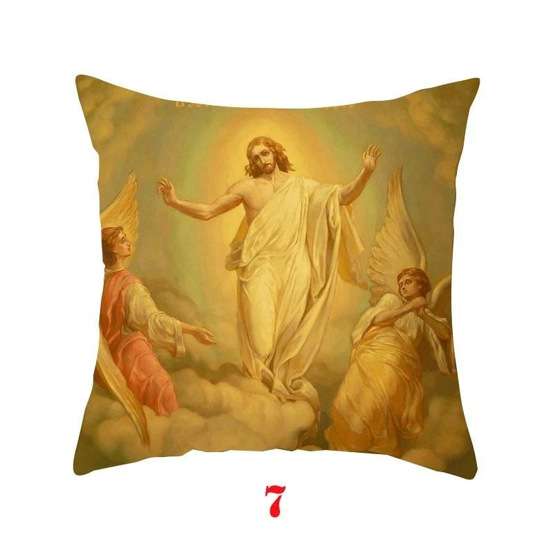Virgin Mary Printed Pillow Case Car Bed Sofa Bedroom Decoration Cushion Cover