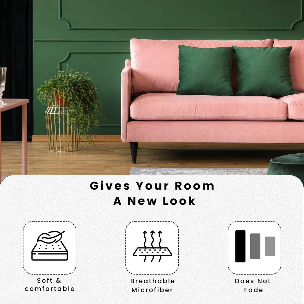 Velvet Cushion Covers Square Sofa Pillow Cases Pack of 4, 3, 2  Bed Sofa Decor