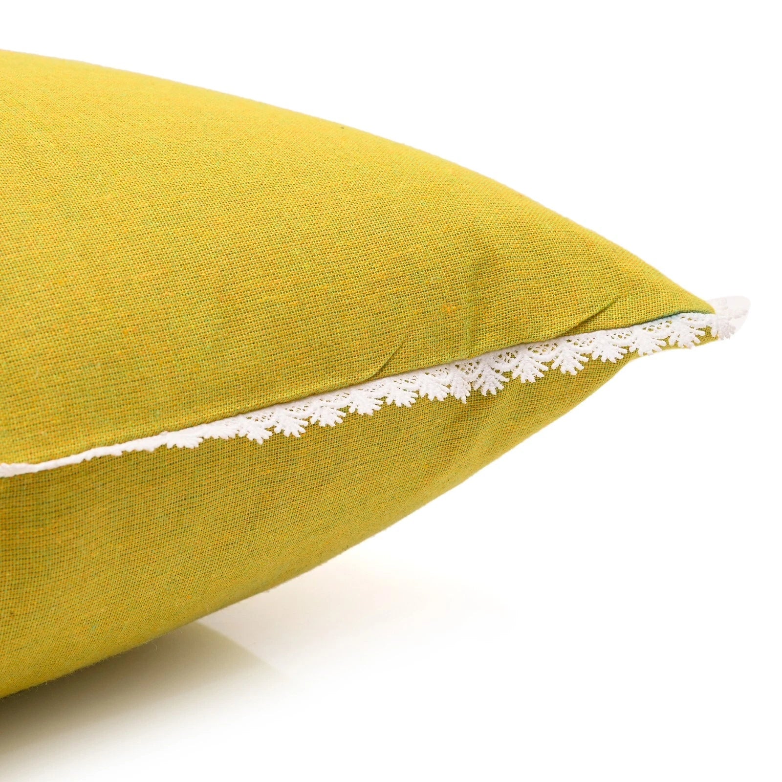 Cotton Cushion Cover Home Sofa Decor Throw Pillow Case Covers Solid with Lace