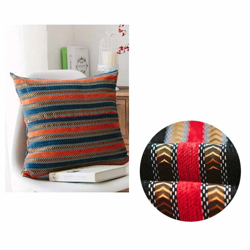 18x18" Chenille Fabric Vintage Throw Pillow Covers Sofa Bed Cushion Cover Case
