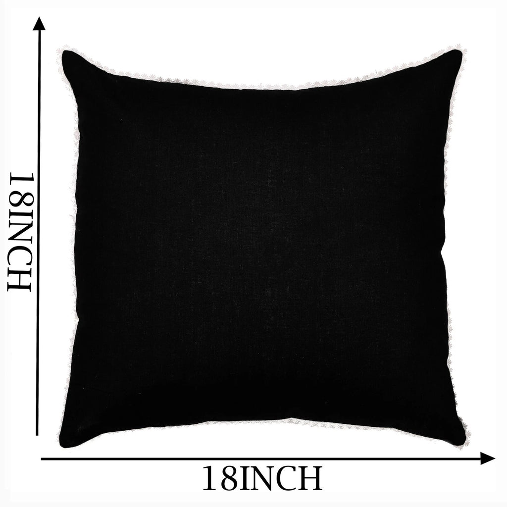 Cushion Covers Case Cotton Throw Pillow Cover Sofa Home Decor Solid with Lace-S5