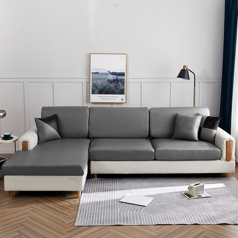 1 2 3 4 Seater PU Leather Sofa Cushion Cover Waterproof Sofa Couch Seat Cover
