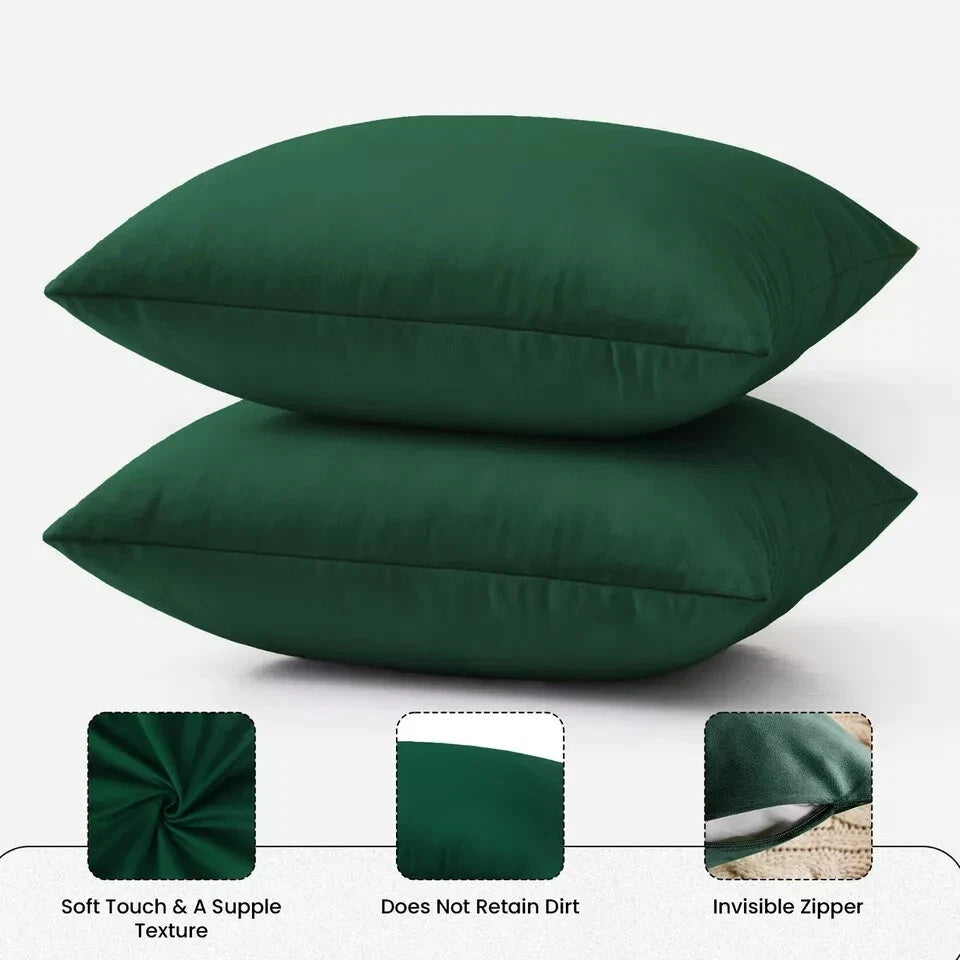 Velvet Cushion Covers Square Sofa Pillow Cases Pack of 4, 3, 2  Bed Sofa Decor