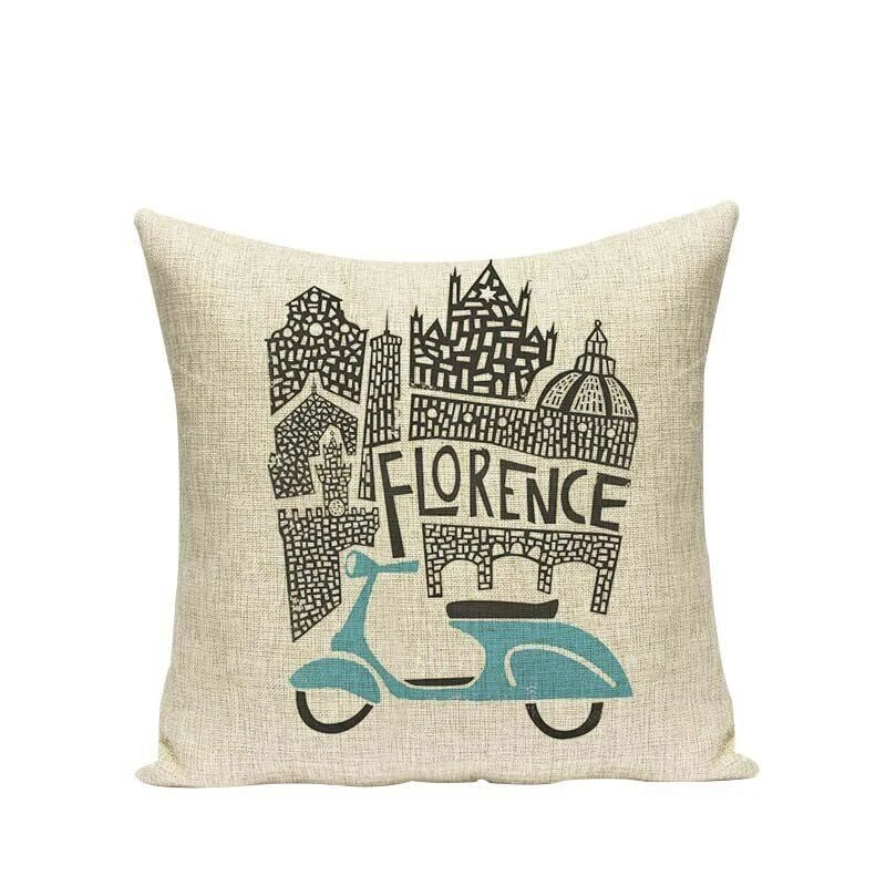 High Quality Cushion Cover Creative Building Car Printed Sofa Bed Chair Home