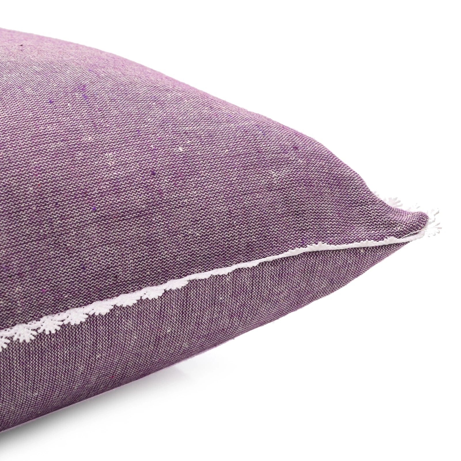 Cushion Covers Case Cotton Throw Pillow Cover Sofa Home Decor Solid with Lace-S5