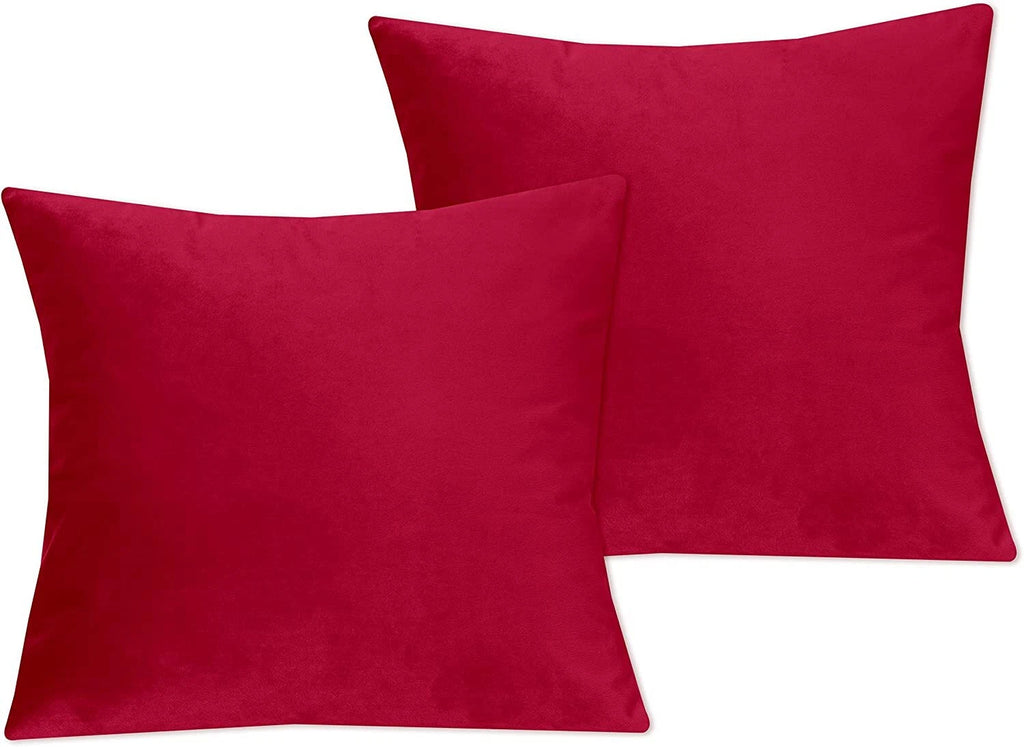 Crushed Cushion Covers or Velvet Cushions 18 x 18 Set of 2 Pair Bed Sofa Pillow