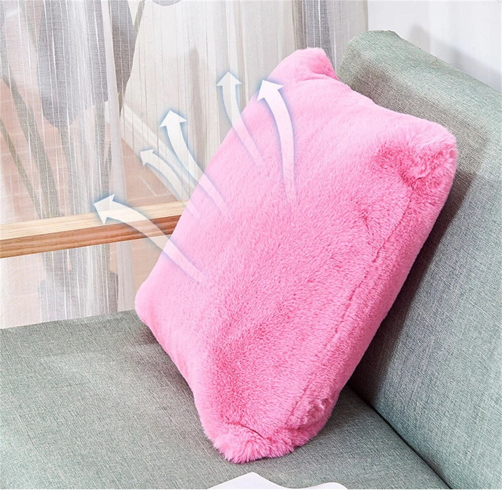 Fluffy Faux Fur Shaggy Soft Sofa Bed Home Car Decor Pillow Case Cushion Cover