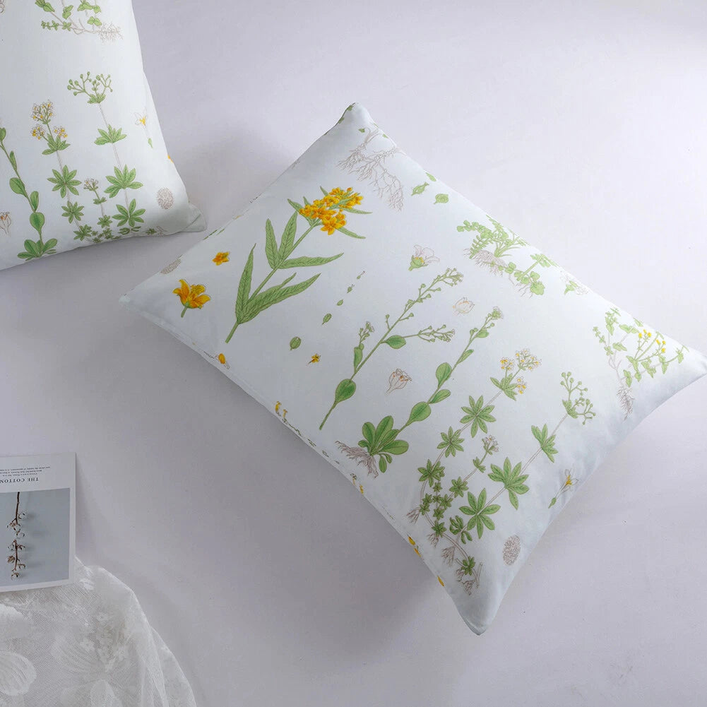 Boho Floral Theme Pillowcase Cover Home Sofa Cushion Cover Set of 2 Pillow Cases