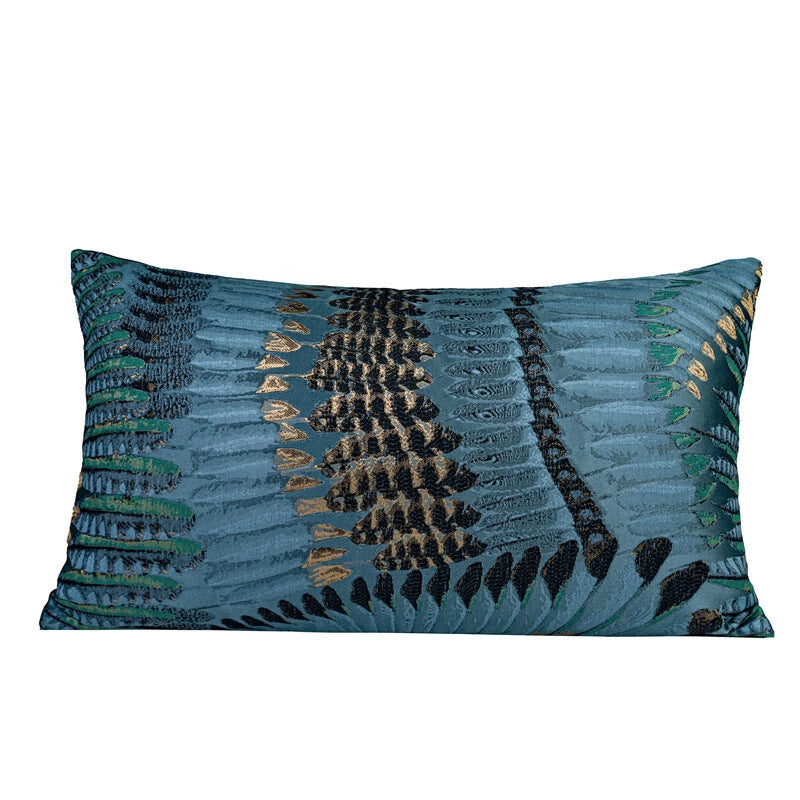 Luxury Vintage Jacquard Fabric Throw Pillow Covers Sofa Bed Cushion Covers Case