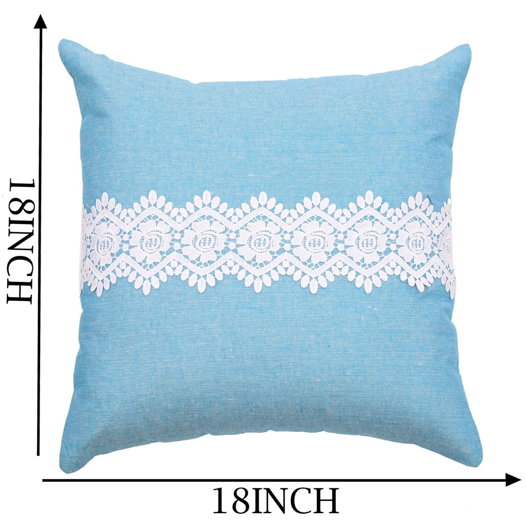 Home Decor Cushion Cover Sofa Decorative Throw Pillowcase Covers Solid with Lace