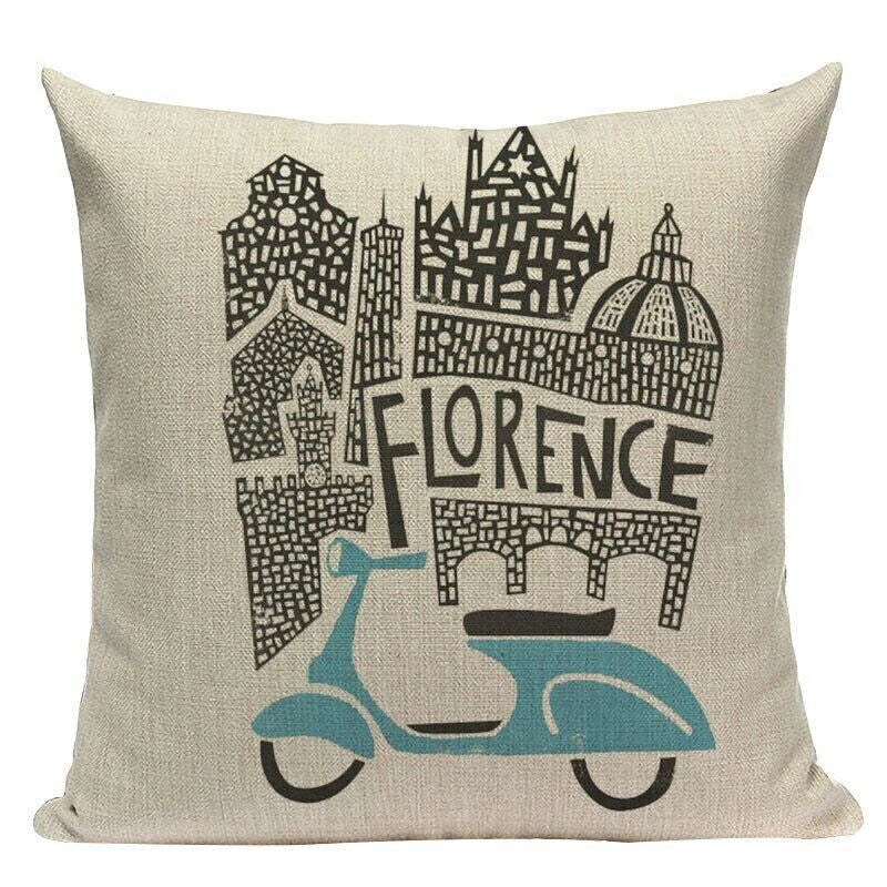 High Quality Cushion Cover Creative Building Car Printed Sofa Bed Chair Home