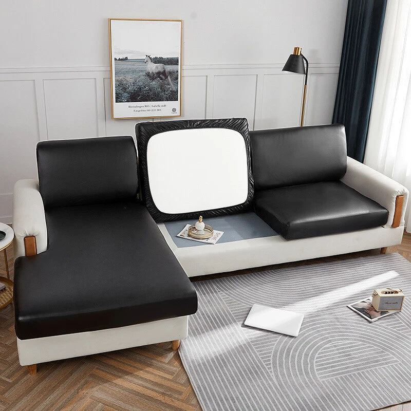 1 2 3 4 Seater PU Leather Sofa Cushion Cover Waterproof Sofa Couch Seat Cover