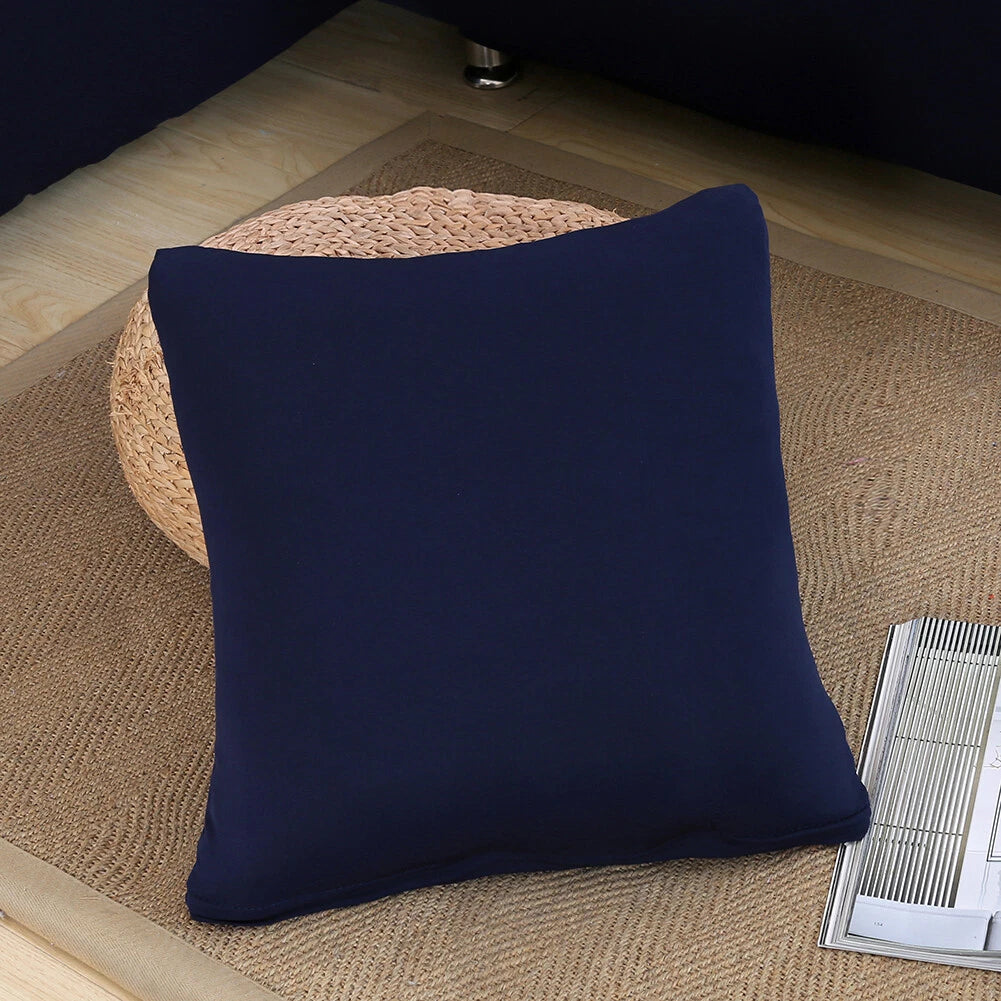 Armless Sofa Bed Cover Stretch Slipcover Solid Protector Spandex Plush Trim
