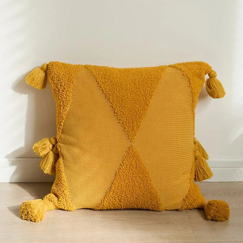 Knitted Cushion Cover Pillowcase Sofa Bed Throw Waist Pillows Case Home Decor