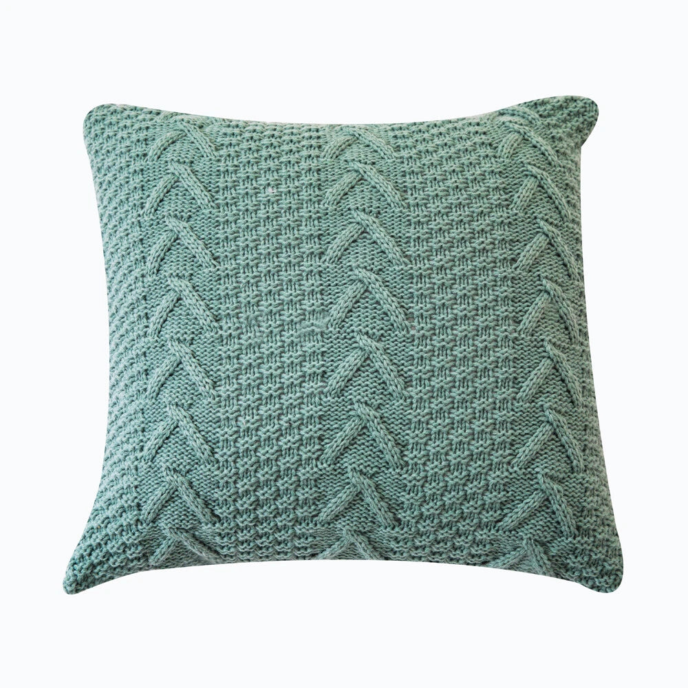 18'' Knitted Pillowcase Buttons Sofa Bed Throw Waist Cushion Covers Home Decor