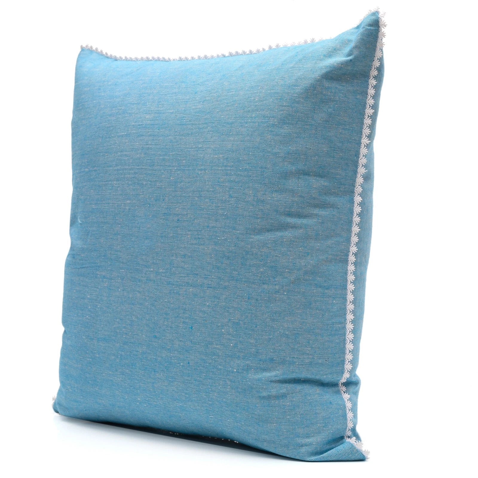 Cushion Covers Case Cotton Throw Pillow Cover Sofa Home Decor Solid with Lace-S5