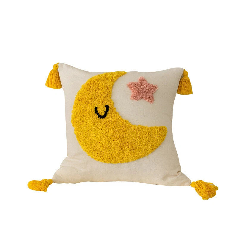 18"x 18" Cotton Canvas Throw Pillow Covers Sofa Cushion Cover Decorative For Kid