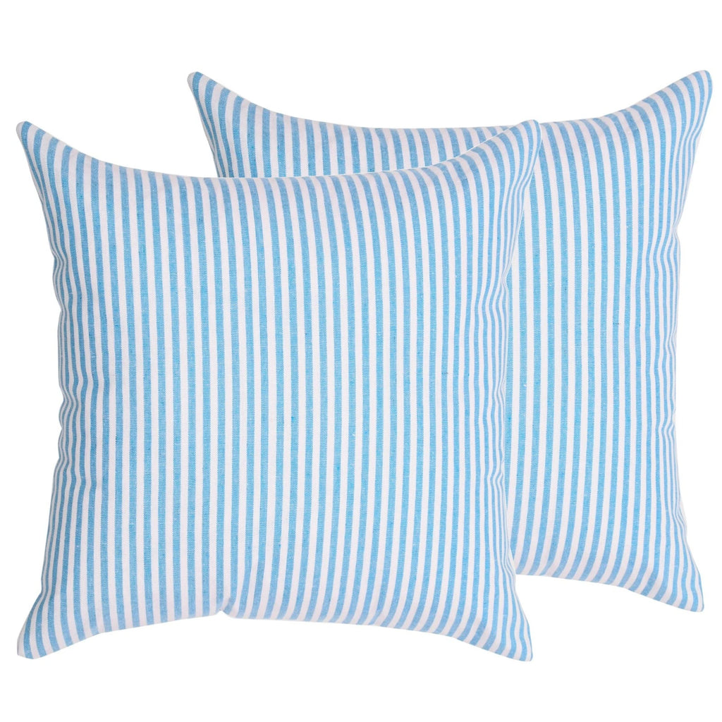 Cotton Cushion Covers Throw Pillow Cover Case Striped Home Sofa Decor-Set of 2
