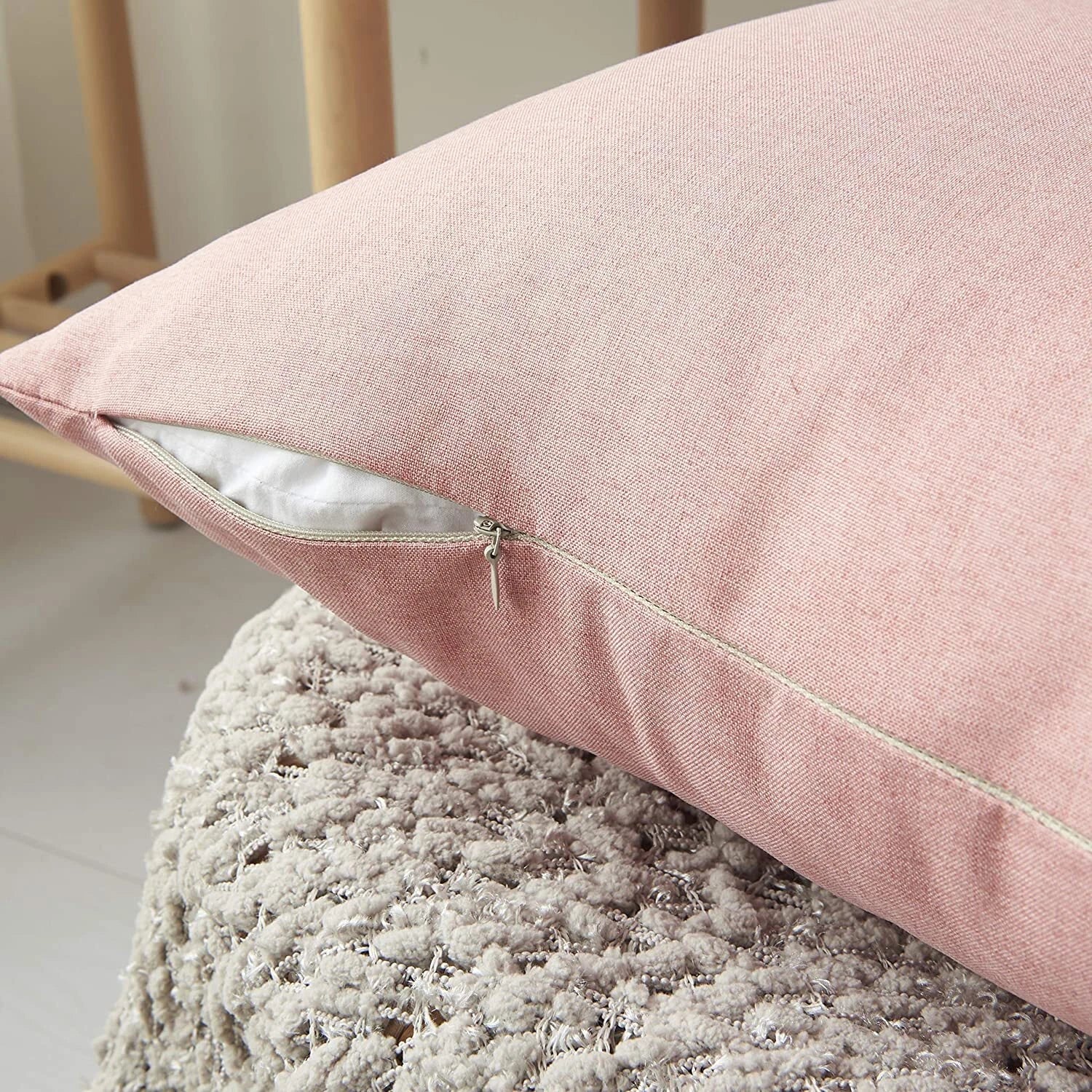 Outdoor Waterproof Cushion Cover Square Pillow Cases for Patio Tent Couch Sofa