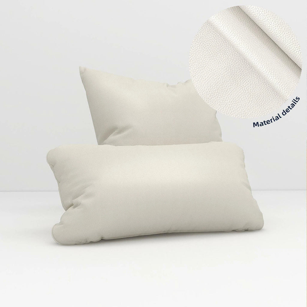 Pb045A Cushion Cover*Pearl White*Faux Leather synthetic Litchi Skin Sofa Seat