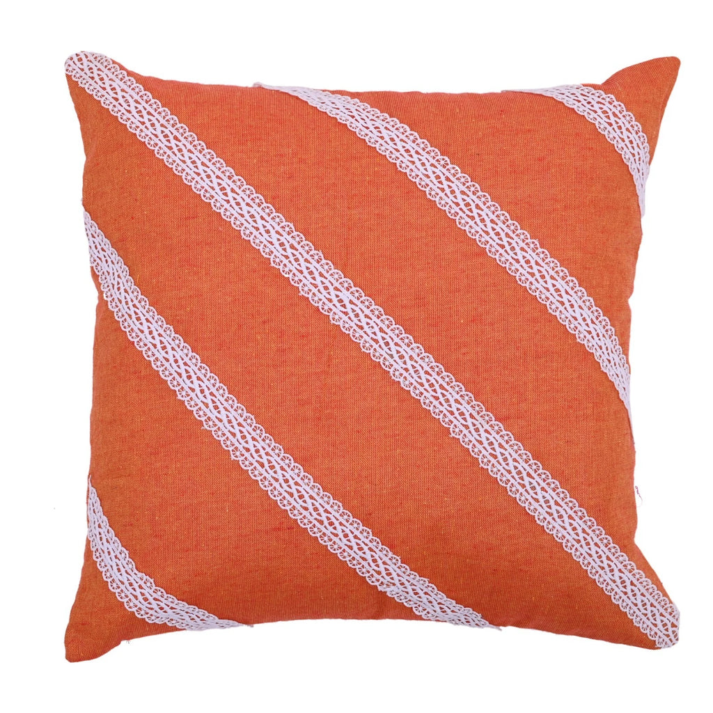Decorative Cushion Cover Cotton Throw Pillow Case Home Sofa Decor Diagonal Lace