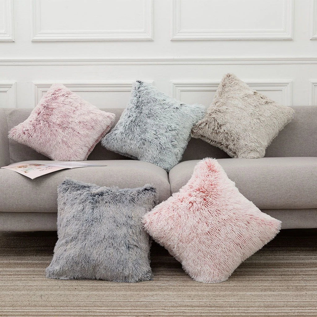 Velvet Plush Fur Faux Pillow Case Bed Sofa Waist Throw Cushion Cover Home Decor