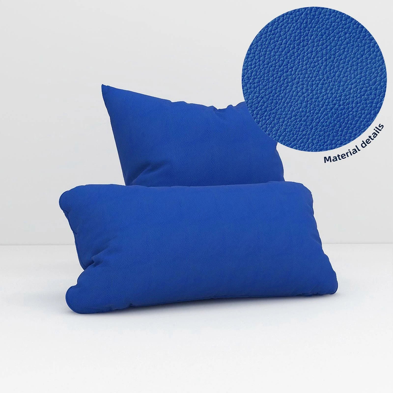 Pb017 Cushion Cover*Blue*Faux Leather synthetic Litchi Skin Sofa Seat 3D Box
