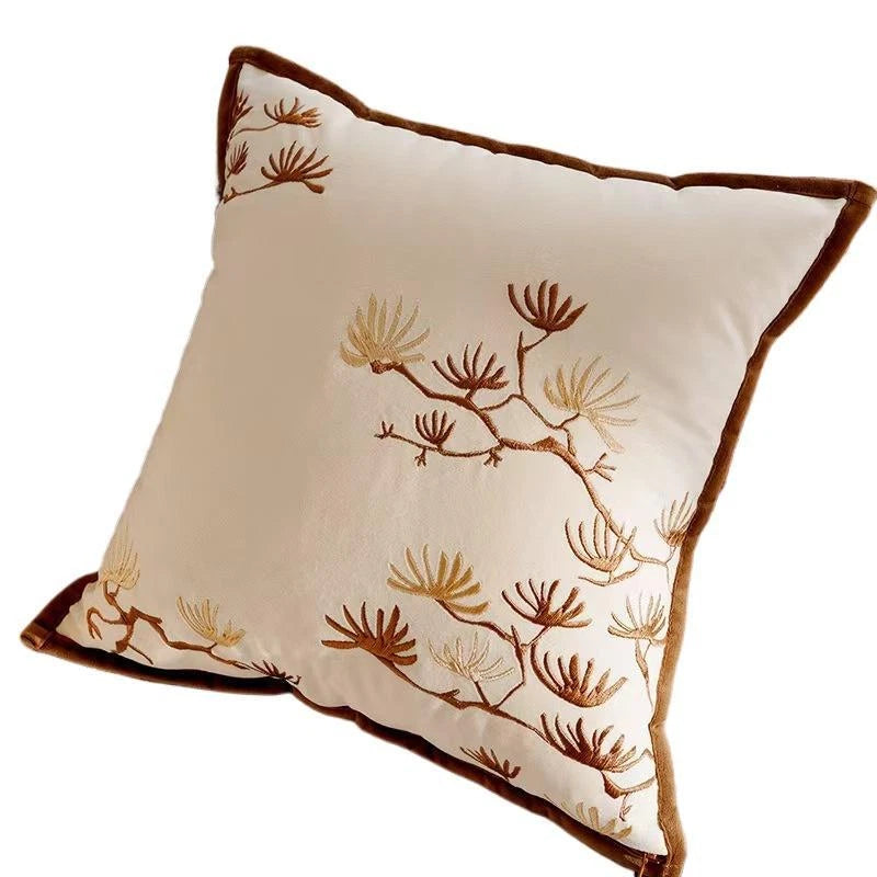 45x45cm Brown Vintage Nordic Throw Pillow Cover Cream Light Luxury Sofa Cushion