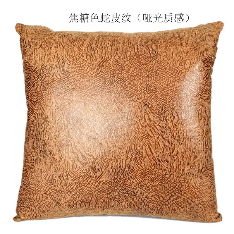 Retro Luxury Faux PU Leather Pillow Case Cushion Cover Throw Sofa Bed Home Decor