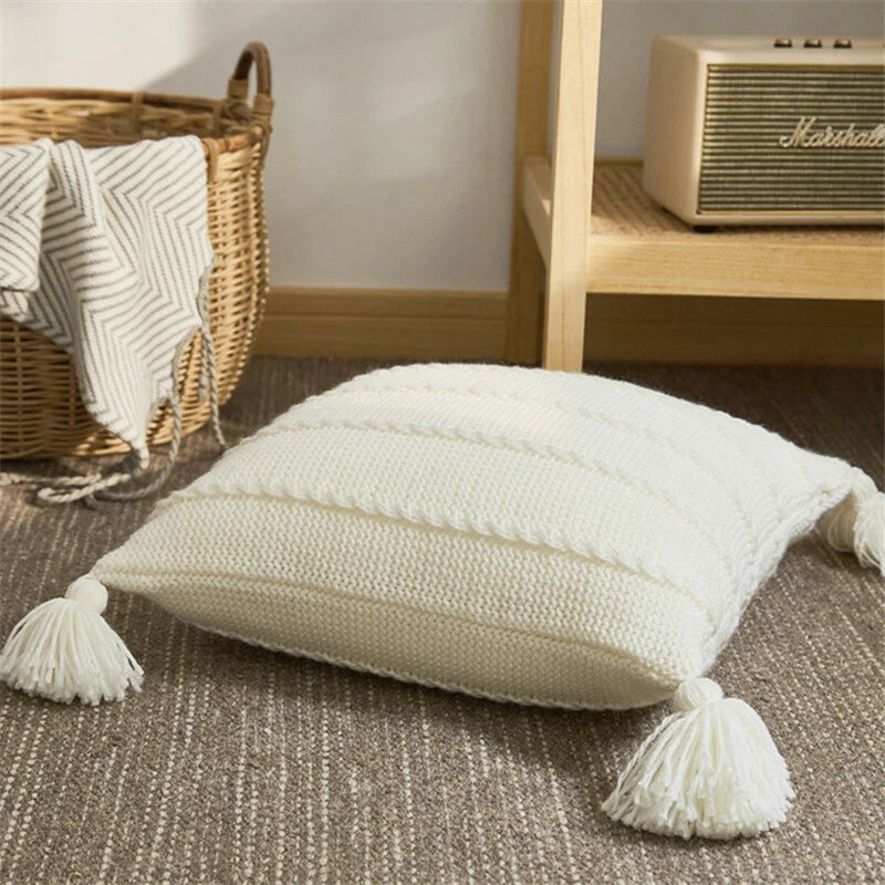 Soft Knitted Cushion Pillow Case Pillows Covers Sofa Bed Office Throw Home Decor