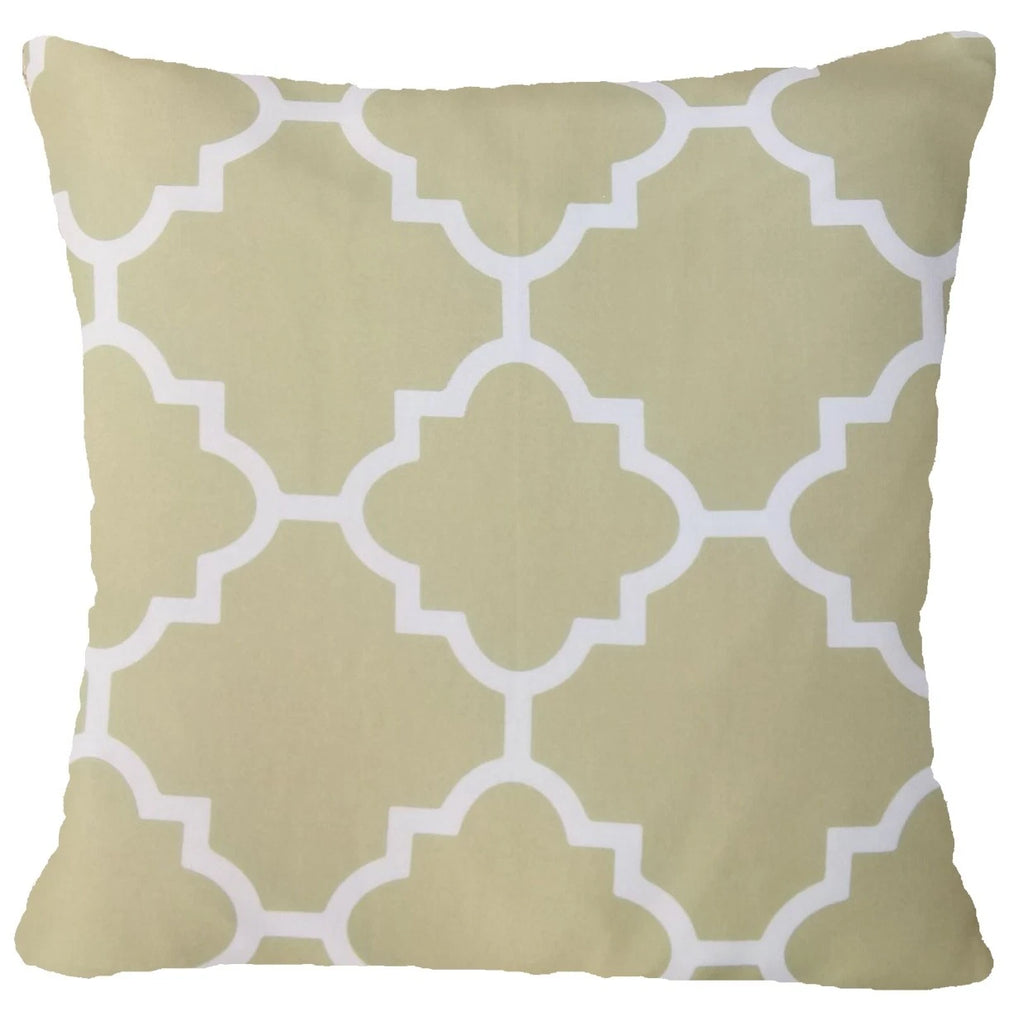 Beige Cushion COVER Khaki White Gray Bed Sofa Soft Plaid Pillow Case 18x18" USA
