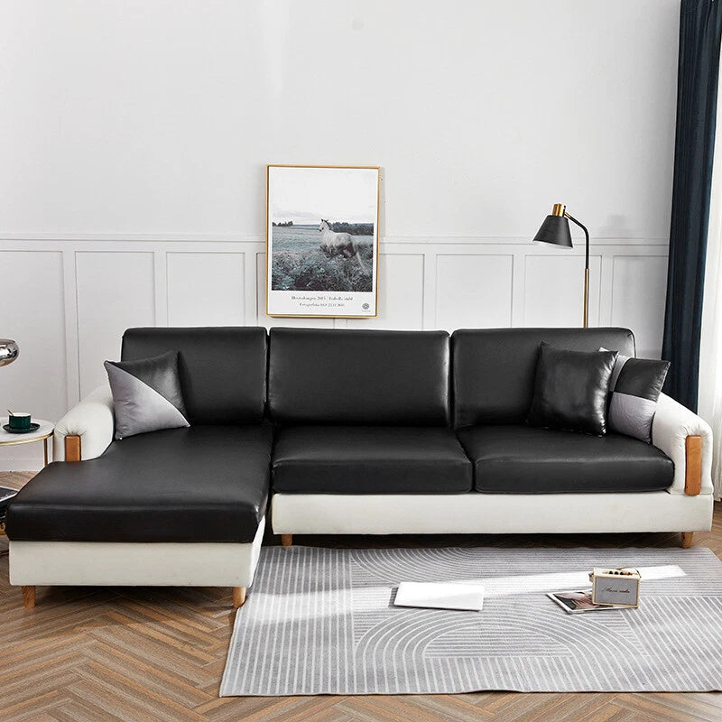 1 2 3 4 Seater PU Leather Sofa Cushion Cover Waterproof Sofa Couch Seat Cover