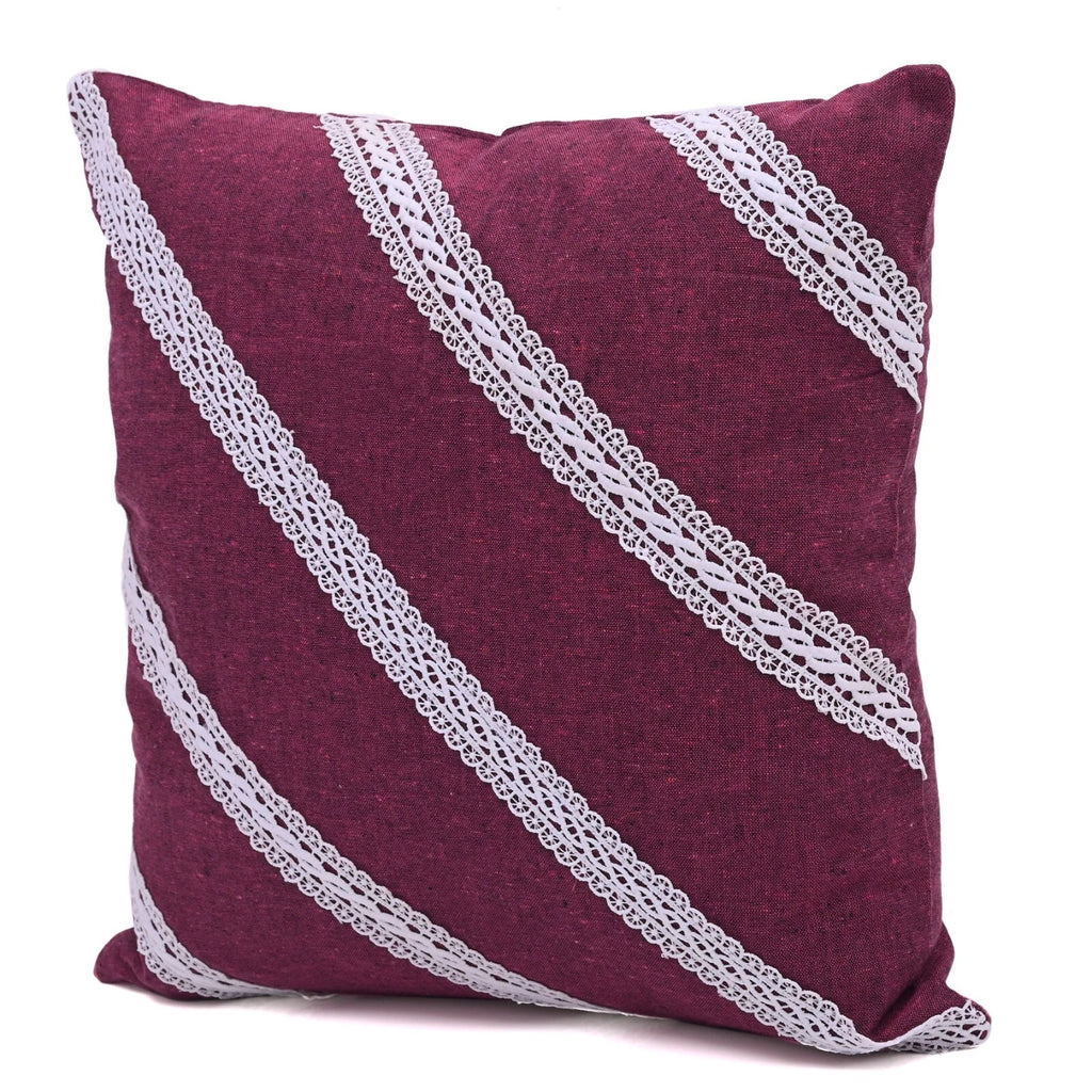 Decorative Cushion Cover Cotton Throw Pillow Case Home Sofa Decor Diagonal Lace