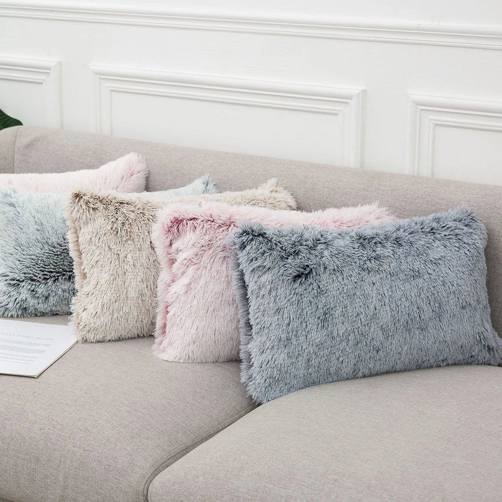 Velvet Plush Fur Faux Pillow Case Bed Sofa Waist Throw Cushion Cover Home Decor