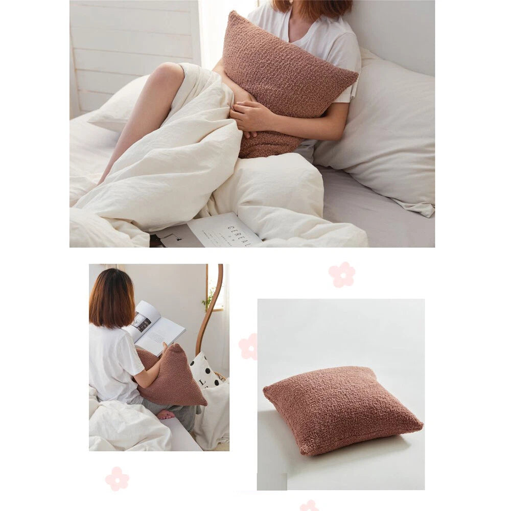 Sofa Waist Cushion Cover Throw Pillowcase Bed Chair Office Pillow Case 45x45CM