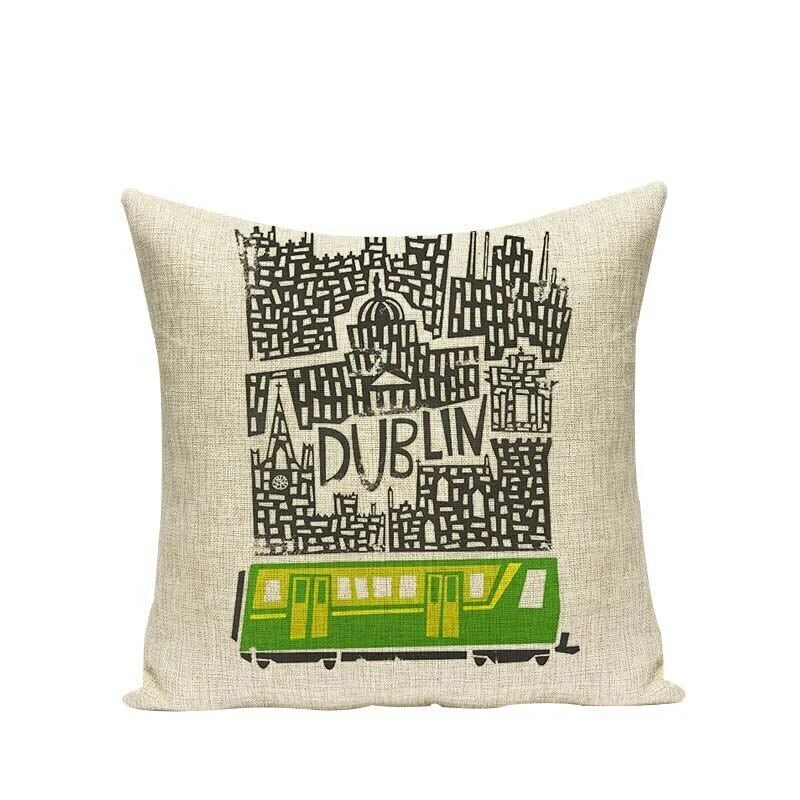 High Quality Cushion Cover Creative Building Car Printed Sofa Bed Chair Home