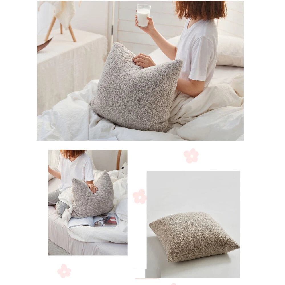 Sofa Waist Cushion Cover Throw Pillowcase Bed Chair Office Pillow Case 45x45CM