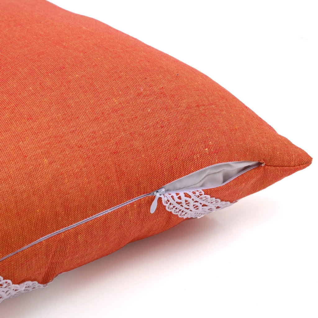 Decorative Cushion Cover Cotton Throw Pillow Case Home Sofa Decor Diagonal Lace