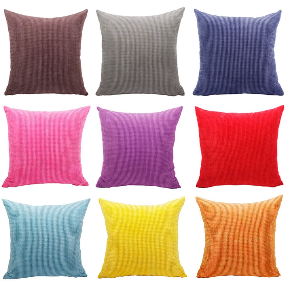 Corduroy Throw Pillow Case Large Cushion Cover Bed Home Sofa Decor Pillowcase