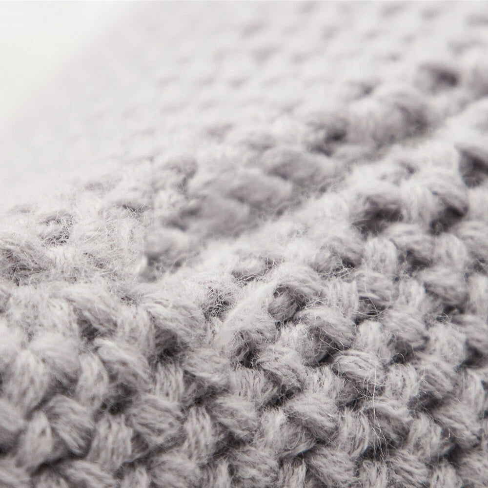 18'' Knitted Pillowcase Buttons Sofa Bed Throw Waist Cushion Covers Home Decor