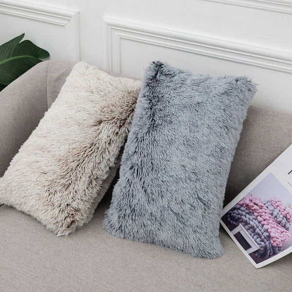 Velvet Plush Fur Faux Pillow Case Bed Sofa Waist Throw Cushion Cover Home Decor