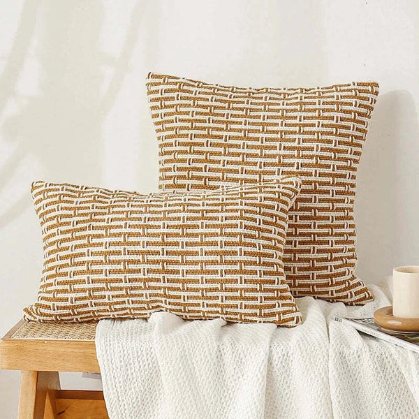 Woven Texture Cushion Cover for Home Sofa Bed Living Room