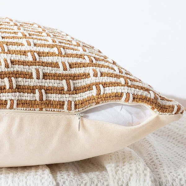 Woven Texture Cushion Cover for Home Sofa Bed Living Room