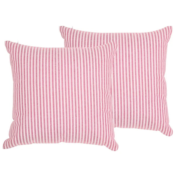 Cotton Cushion Covers Throw Pillow Cover Case Striped Home Sofa Decor-Set of 2