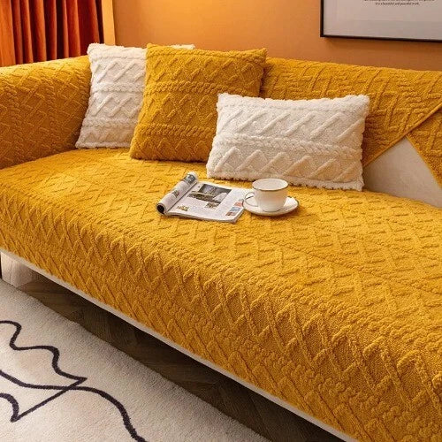 Living Room Sofa Cover Plush Couch Cover Nordic Sofa Cushion Sofa Towel L-shaped