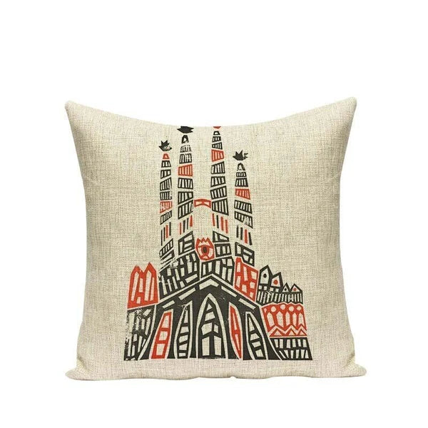 High Quality Cushion Cover Creative Building Car Printed Sofa Bed Chair Home