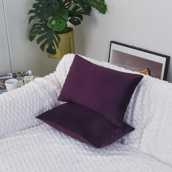 Plain Velvet Cushions Covers 30x51 cm Luxury Soft Velvet Sofa Bed Pillow Cases