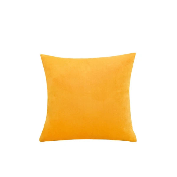 16" Solid Velvet Cushion Cover Candy Color Pillow Case For Sofa Car Home Decor